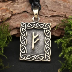 Rune Bronze Schmuck fehu Anhänger älteres Futhark