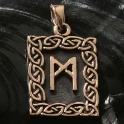 Rune Bronze Schmuck mannaz AnhÀnger Àlteres Futhark