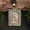 Rune Bronze Schmuck perthro Anhänger älteres Futhark