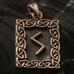 Rune Bronze Schmuck sowilo Anhänger älteres Futhark