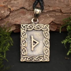 Rune Bronze Schmuck thurisaz Anhänger älteres Futhark