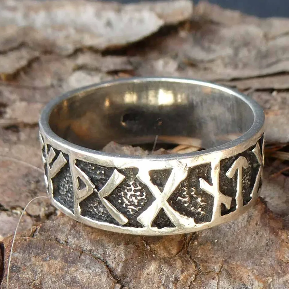 Runen Ring Schmuck Silber Bandring 925 Silber