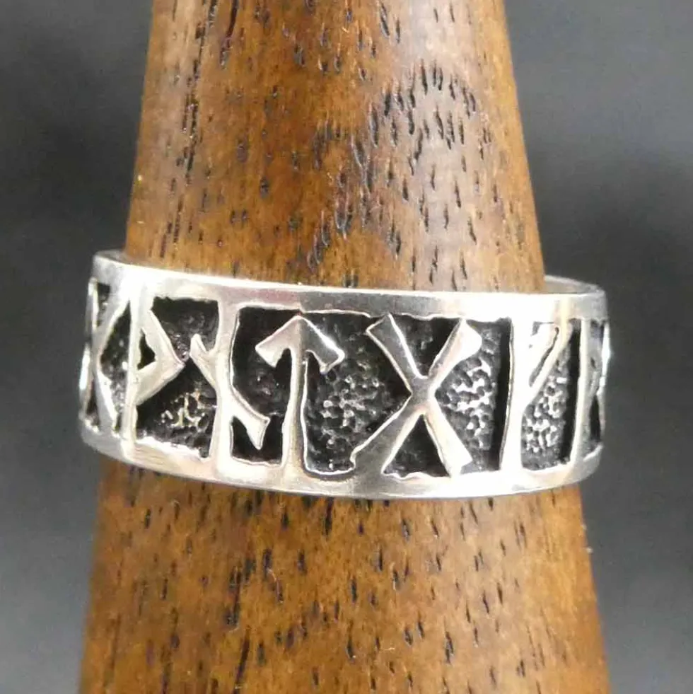 Runen Ring Schmuck Silber Bandring 925 Silber