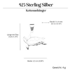 Schildkröte Schmuck Anhänger 925 Silber