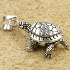 Schildkröte Schmuck Anhänger 925 Silber bewegliche Glieder