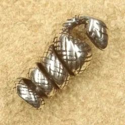 Schlange Bartperle 925 Silber Bartschmuck