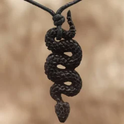 Schlange Hornschmuck Anhänger Kette