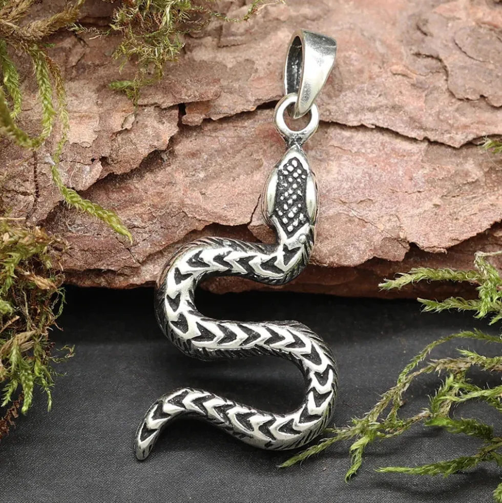 Schlange Kettenanhänger 925 Silber Schmuck