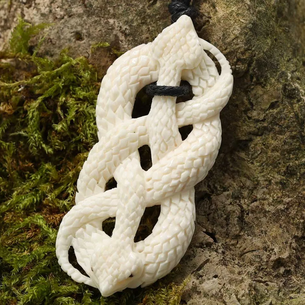 Schlangen Schmuck aus Knochen Kette
