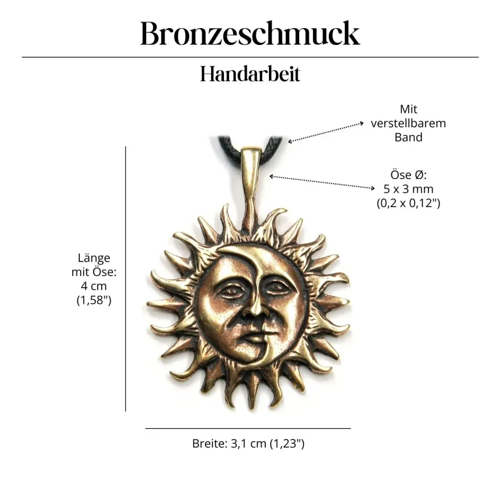 Schmuck Bronze Eclipse Anhänger