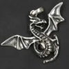 Schwarzer Drache Schmuck 925 Sterlingsilber Anhänger