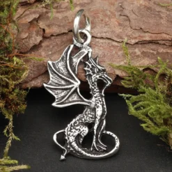 süßer kleiner Drache 925 Silberschmuck Anhänger