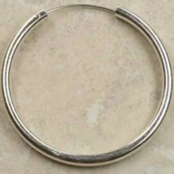 Silber Creole glatt 40 mm 3mm 925 Silber