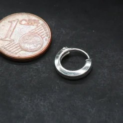 Silber Creole glatt Vierkant 10mm 2mm 925 Silber