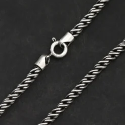 Silberkette gedreht 3 mm Halskette 925 Silber