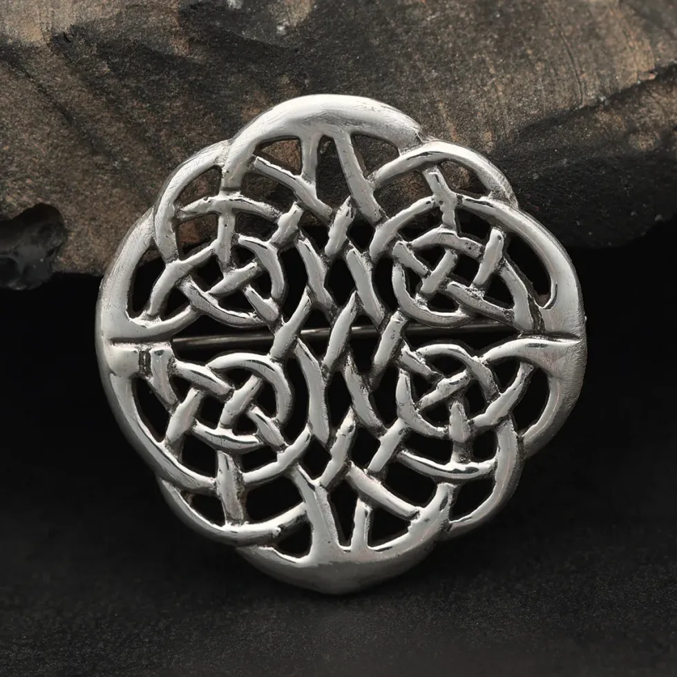 Silberschmuck Brosche Vierjahreszeiten keltischer Schmuck 925 Silber