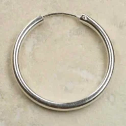 Silberschmuck Creole glatt 36 mm 3mm 925 Silber