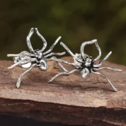 Spinne große Ohrringe Silber Ohrstecker 925 Sterlingsilber Ohrschmuck