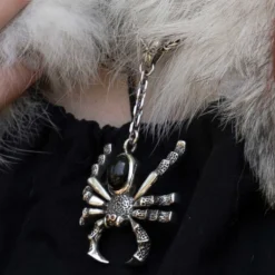 Spinne groß Gothic Ausgefallener Anhänger Auffallend 925 Silber