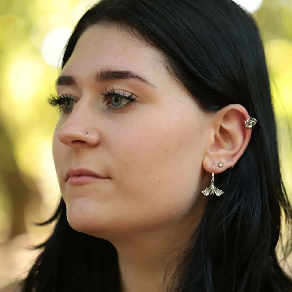 Spinne Ohrklemme 925er Silber Ohrschmuck