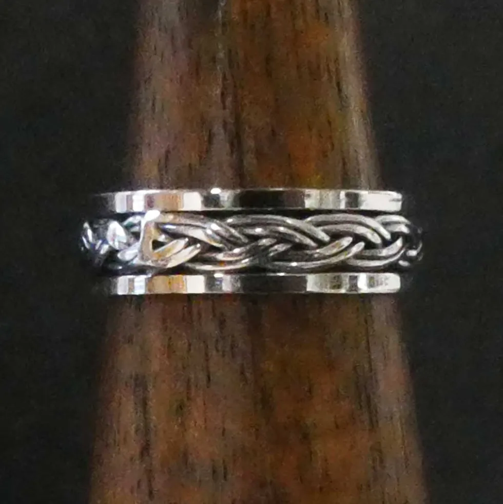 Spinner Ring Keltenknoten drehbarer Innenring 925 Silber