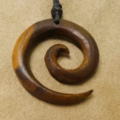 Spirale Holzschmuck 2-farbig Kette Schmuck