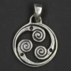Spiralen Rad Kettenanhänger keltischer Schmuck 925 Silber Anhänger