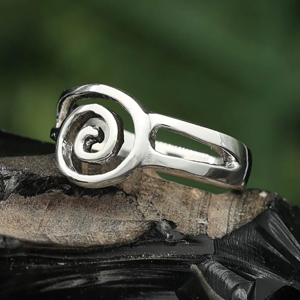Spirale Ring Schmuck hochwertiges 925 Silber feiner Silbering