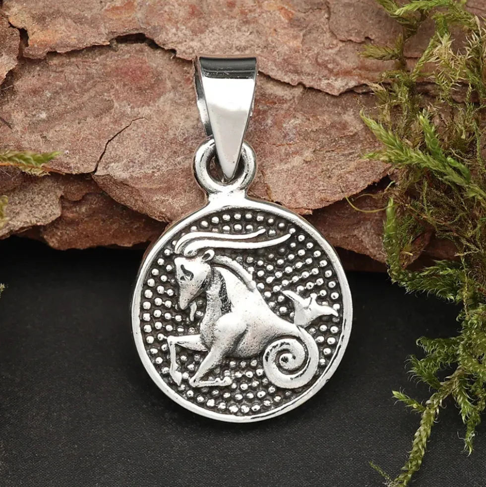 Steinbock Schmuck Astrologie Sternzeichen 925 Silber Anhänger Schmuck