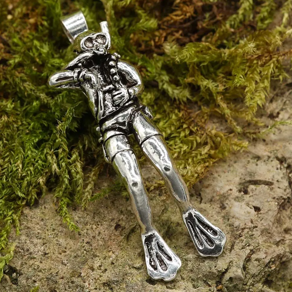 Taucher beweglich Anhänger Schmuck aus edlem 925 Silber