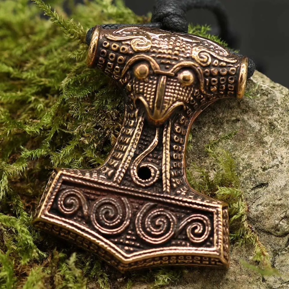 Thor Hammer Schmuck Bronze Anhänger