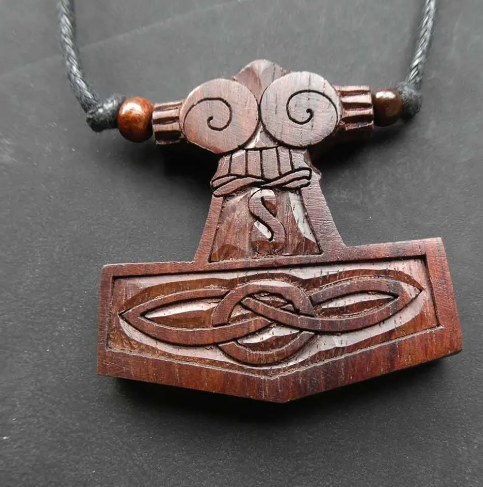 Thors Hammer Holzschmuck Anhänger
