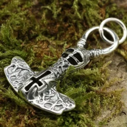 Thors Hammer Kreuz Schmuck Anhänger aus Silber 925