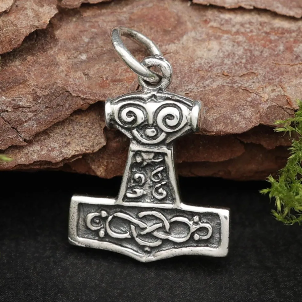 Thors Hammer Schmuck mini Kettenanhänger 925 Silber