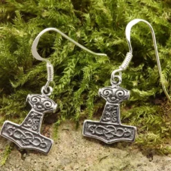 Thors Hammer Schmuck Ohrhänger Sterlingsilber (Paar)