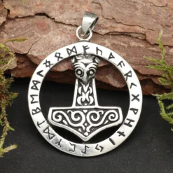 Thors Hammer Schmuck Runen 925 Silber Anhänger