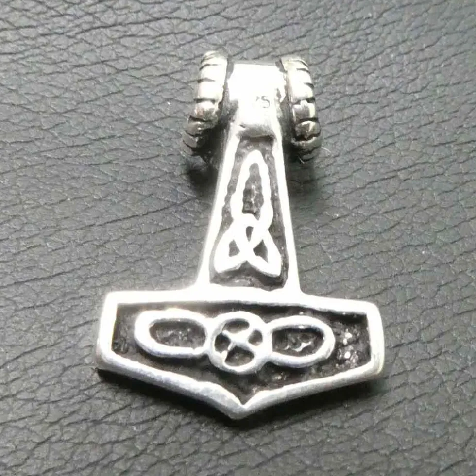 Thors Hammer Schmuck Widderkopf Silber Anhänger 925 Silber
