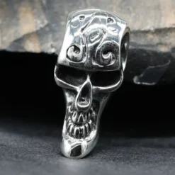 Totenkopf Anhänger Skull außergewöhnlich 925 Silber Gothic Biker Schmuck