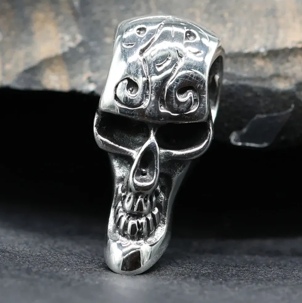 Totenkopf Anhänger Skull außergewöhnlich 925 Silber Gothic Biker Schmuck