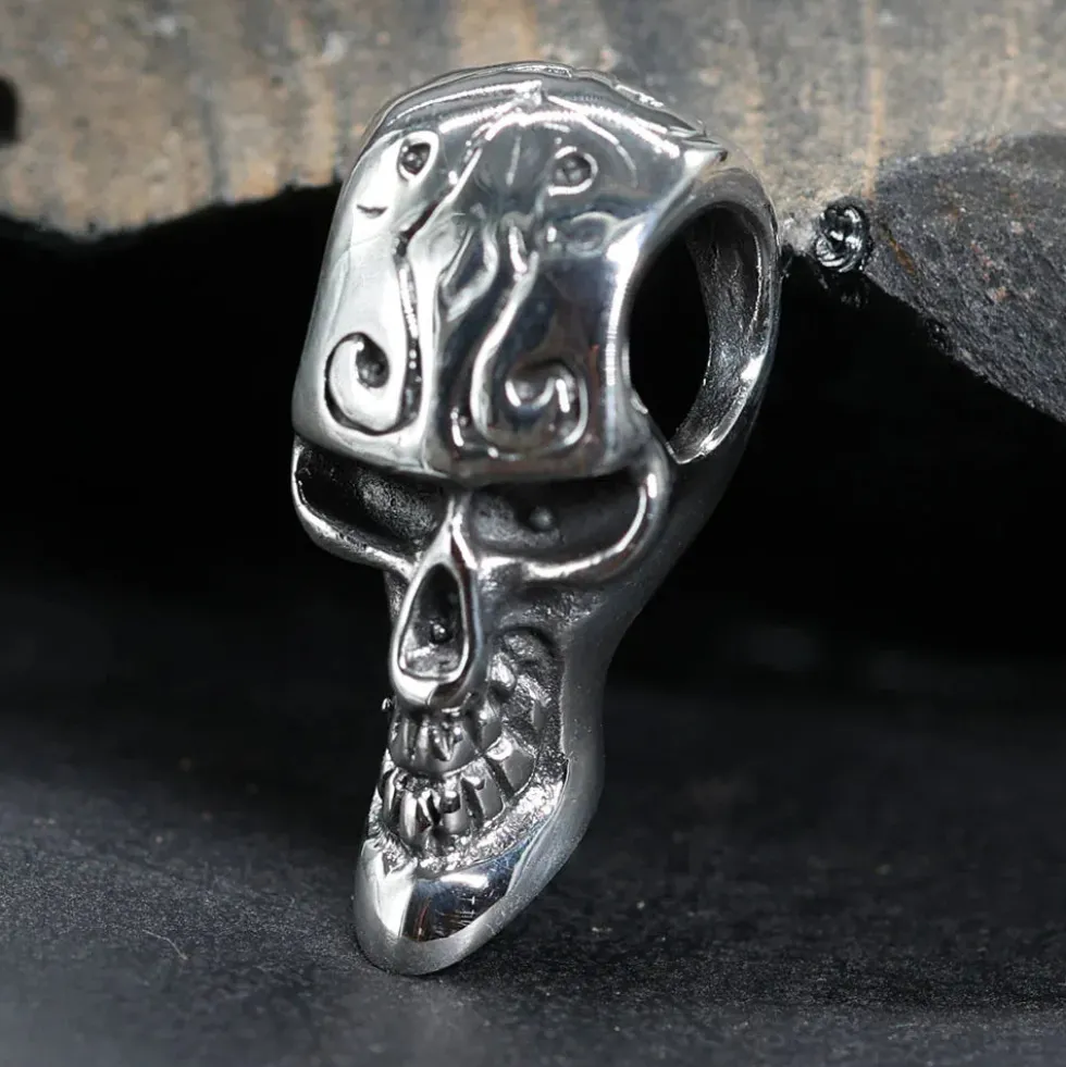 Totenkopf Anhänger Skull außergewöhnlich 925 Silber Gothic Biker Schmuck