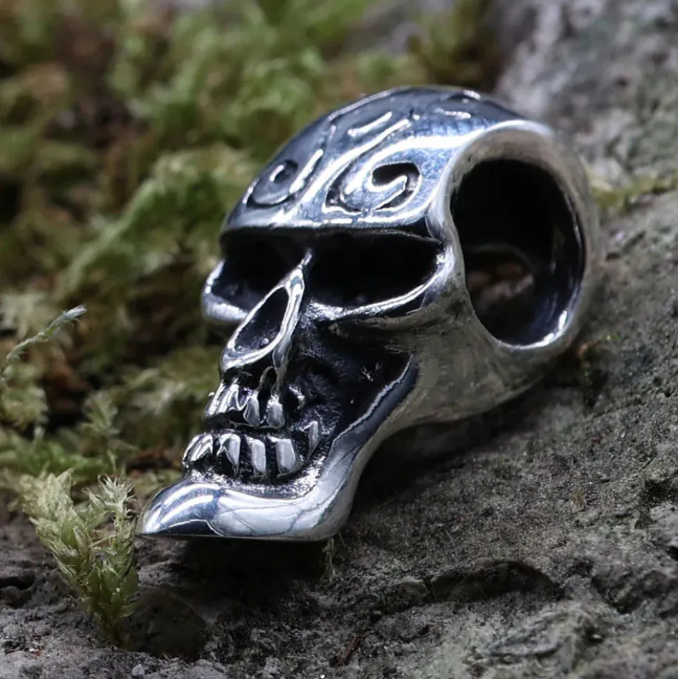 Totenkopf Anhänger Skull außergewöhnlich 925 Silber Gothic Biker Schmuck