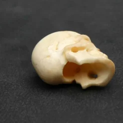 Totenkopf Knochen Bartperle 1,8cm Farbe antik Bartschmuck