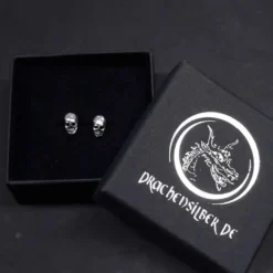 Totenkopf Ohrstecker Filigran 925 Silber Ohrschmuck