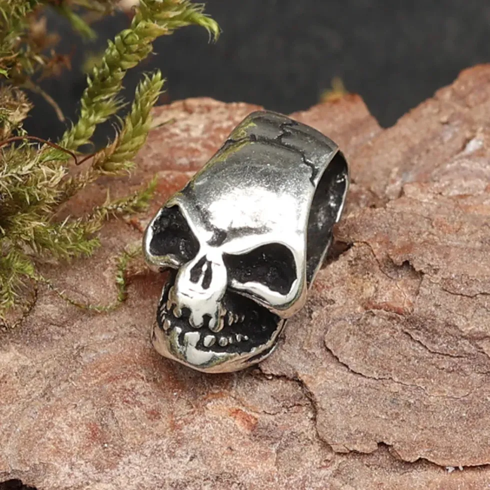 Totenkopf Schmuck Anhänger Schmuckperle 925 Silber