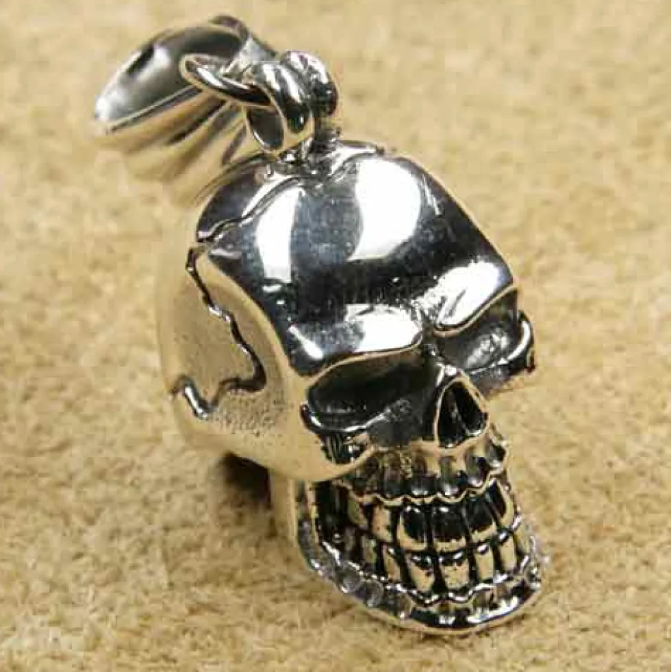 Totenkopf Schmuck Anhänger 925 Silber großer Schädel