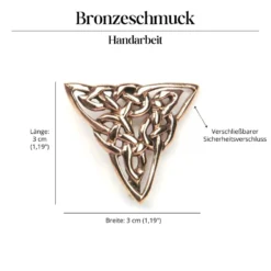 Triquetta Brosche Bronze Gewandnadel Schmuck Mittelalter