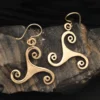 Triskele Ohrschmuck Bronze Ohrhänger