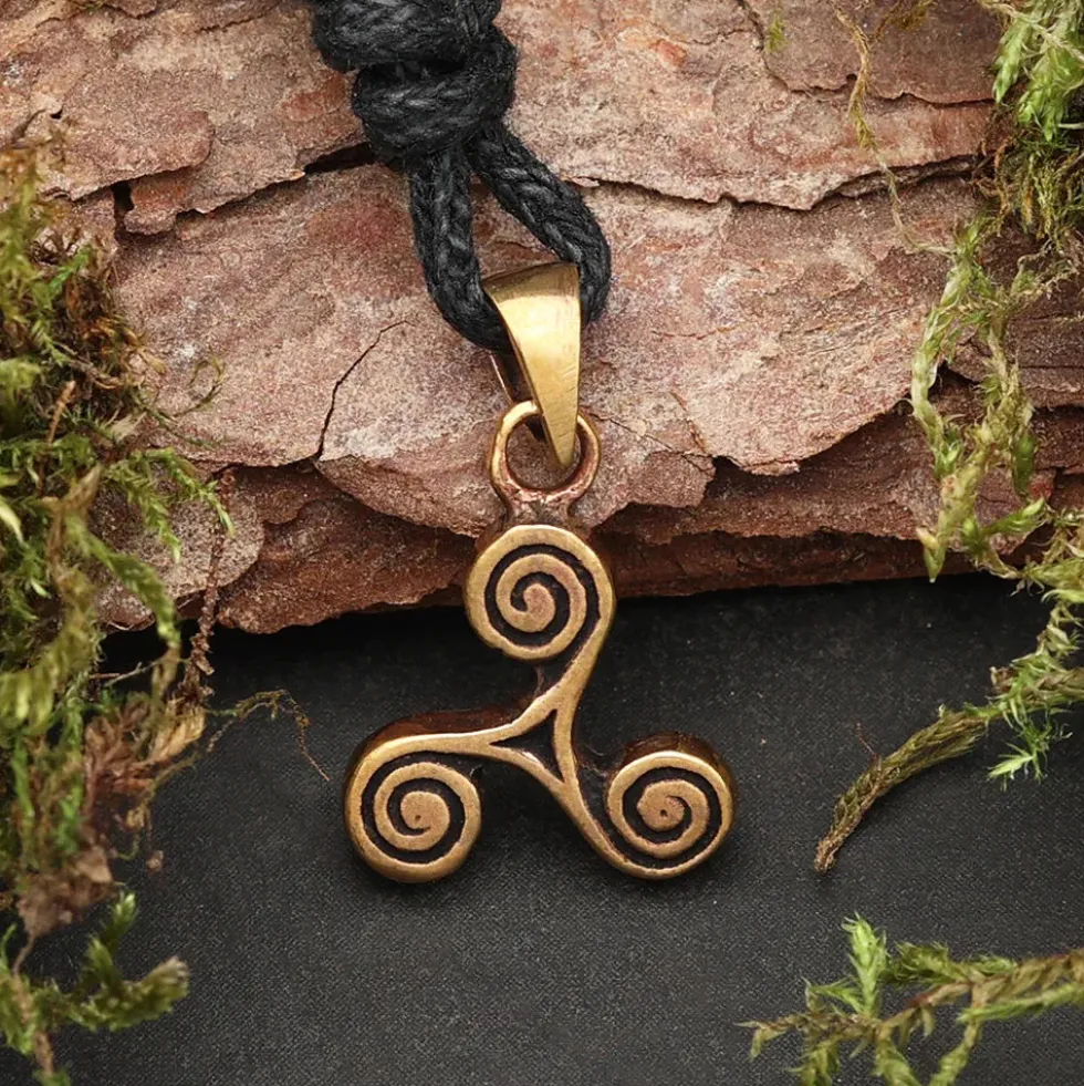 Triskele Schmuck Bronze Anhänger Triskelion