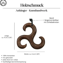 Triskel Halskette keltischer Schmuck Halskette Kettenanhänger