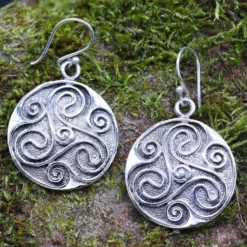 Triskelion Shild Ohrhänger 925 Sterlingsilber (Paar)